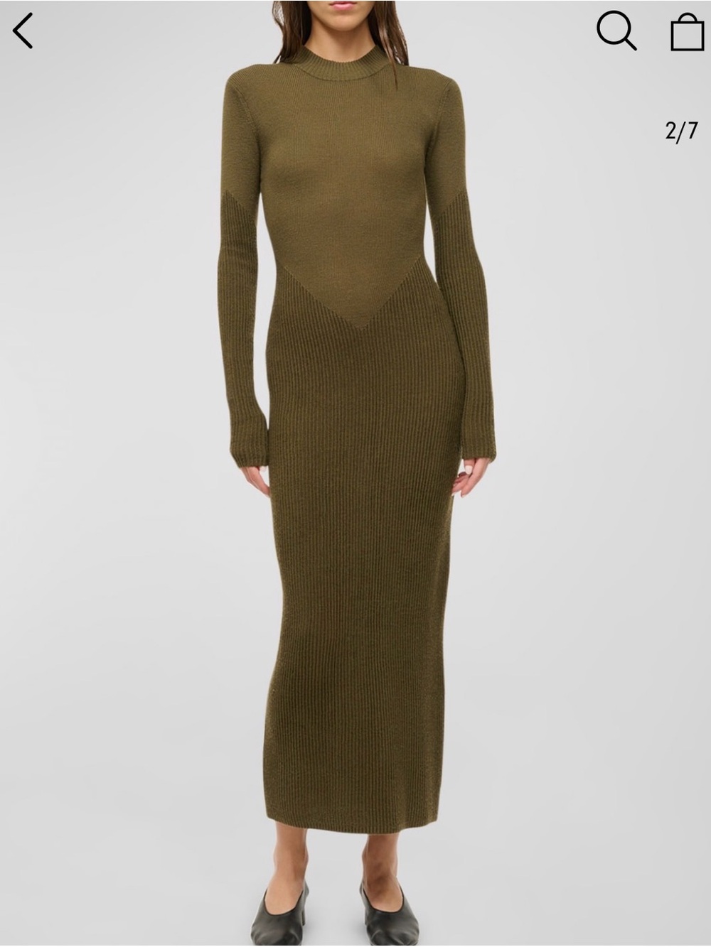 STAUD Ramona Knit Midi Dress